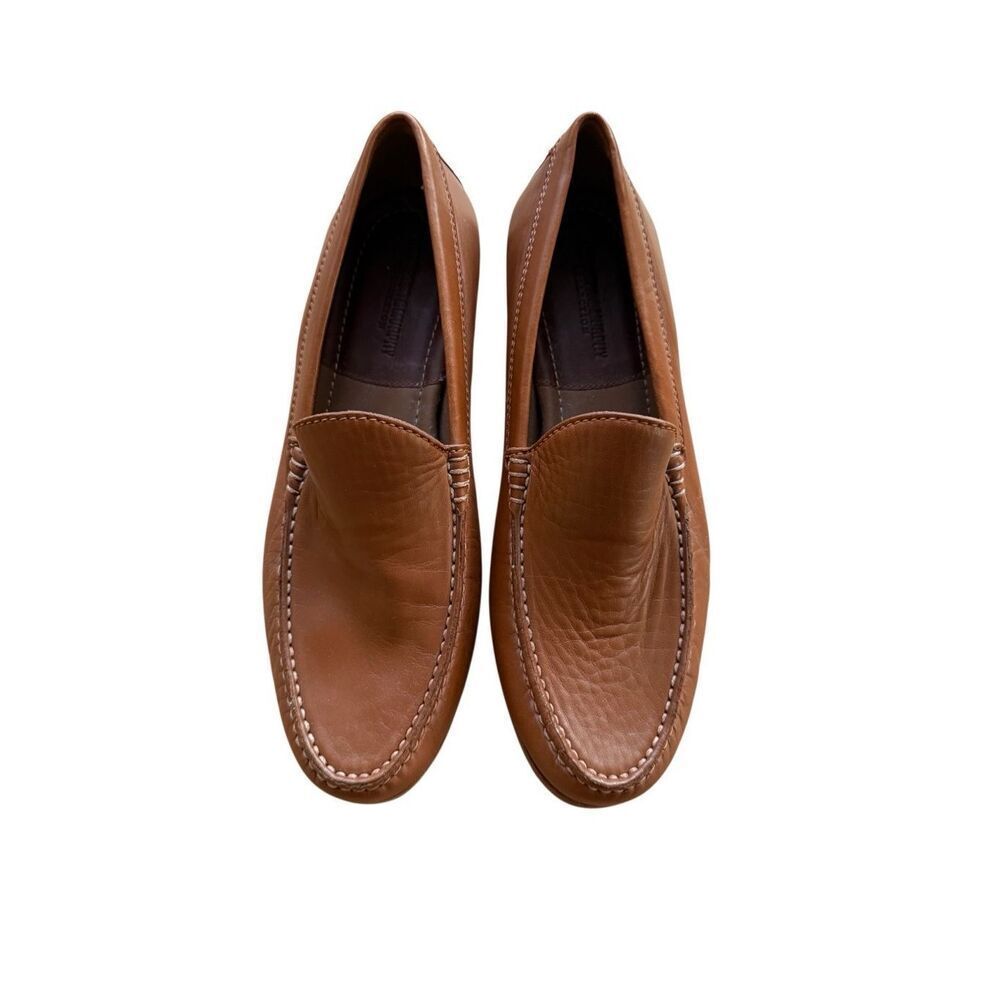 Johnston & Murphy Mens Cognac Sheepskin Baldwin Penny Loafer Size 11M